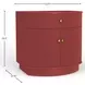 Olivia Burgundy 1 Drawer Nightstand