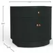 Olivia Black 1 Drawer Nightstand