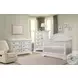 Olivia Brushed White Arch Top Convertible Standard Crib