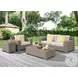 Camal Tan Outdoor Rectangular Occasional Table Set