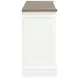 Crownfall Whisper White and Cerused Nutmeg 2 Door Credenza