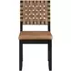 Reid Brown Vegan Leather Upholstered Side Chair Set of 2