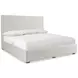 Highland Park Morel and Beige Queen Upholstered Storage Panel Sawyer Bed