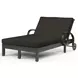 Monterey Spectrum Carbon 78" Outdoor Double Chaise with Self Welt