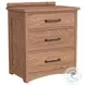 Oak Park Taupe 3 Drawer Nightstand