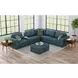 Harleigh Teal Upholstered Square Storage Ottoman