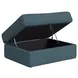 Harleigh Teal Upholstered Square Storage Ottoman