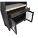 Plum Creek Ravenwood Black and White 2 Glass Door Display Cabinet with LED