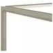 Glaze Bezel Square Glass Top End Table