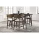 Rex Walnut Rectangular Counter Height Dining Room Set
