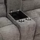 Branton Cabot Stone 86" Manual Reclining Loveseat with Console and USB Charging