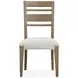 Plum Creek Gray Upholstered Ladder Back Side Chair Set of 2