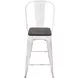 Oregon White High Back Counter Stool Set of 2