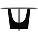 Salem Black 52" Round Glass Top Counter Height Table