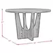 Salem Black 52" Round Counter Height Table