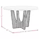 Salem Gray and Black 52" Round Marble Top Counter Height Table