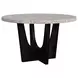 Salem Gray and Black 52" Round Marble Top Counter Height Table