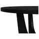 Salem Black 52" Round Dining Table