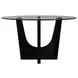 Salem Black 52" Round Glass Top Dining Table