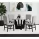 Salem Black 52" Round Glass Top Dining Table