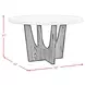 Salem Gray and Black 52" Round Dining Table