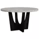 Salem Gray and Black 52" Round Dining Table