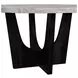Salem Gray and Black 52" Round Dining Table