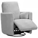 Trenton Vincent Fog Manual Swivel Glider Recliner with Pillows
