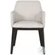 Osaka Light Gray Leather Dining Arm Chair