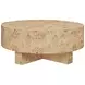 Oslo Matte Burl Wood Coffee Table With Thick Top