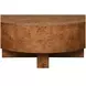 Oslo Matte Dark Burl Wood Coffee Table With Thick Top