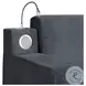 Quebec Grey Queen Upholstered Panel Bed