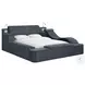 Quebec Grey Queen Upholstered Panel Bed