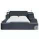 Quebec Grey Queen Upholstered Panel Bed