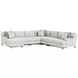 Mila Beige 6 Piece Modular Sectional with Pillows
