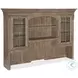 Sutter Distressed Medium Clear Oak Computer Credenza with Hutch