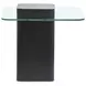 Donora Obsidian Square Glass Top End Table