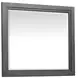 Plum Creek Ravenwood Black and White 6 Drawer Marble Top Dresser with Rectangular Mirror
