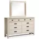 Sunset Cove Sanibel Brown and Cream Upholstered Panel Bedroom Set