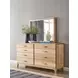 Ashford Pure Ash 8 Drawer Dresser with Rectangular Mirror