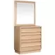 Brentwood Heights Provincial Brown 3 Drawer Dresser with Rectangular Mirror