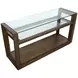 Sebastian Cinnamon Rectangular Glass Top Sofa Table