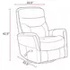 Dualis Snazzy Taupe Manual Swivel Glider Recliner