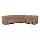 Bronco Plush Tobacco 7 Piece Modular Zero Gravity Power Reclining Sectional with Power Adjustable Headrest and USB Charging