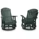 Hyland Wave Green Outdoor Swivel Glider Lounge Chair