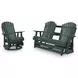 Hyland Wave Green 67" Outdoor Glider Loveseat