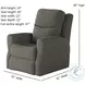 Fame Athens Nickel Swivel Rocker Recliner
