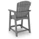 Ross Cove Dark Gray 42" Square Outdoor Counter Height Dining Room Set