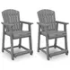 Ross Cove Dark Gray Outdoor Bar Stool Set of 2