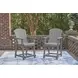 Ross Cove Dark Gray Outdoor Bar Stool Set of 2